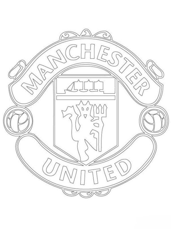 Print Manchester United kleurplaat